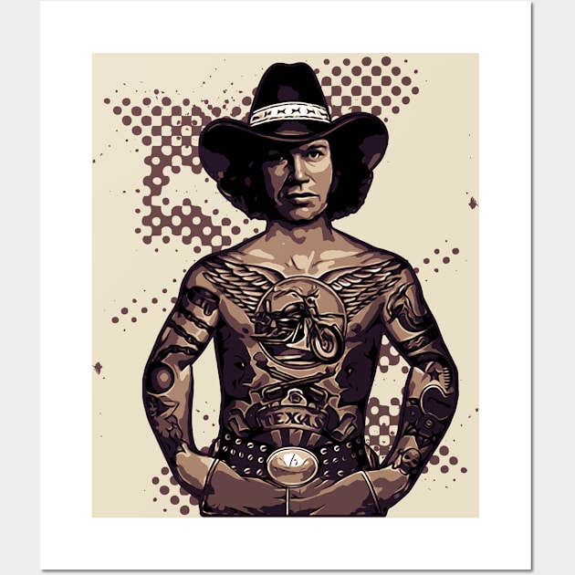 David Allan Coe // Tattoo Wall Art by Degiab